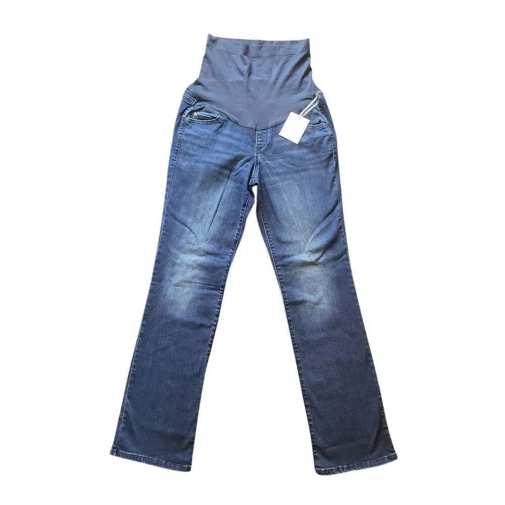 NWT A:Glow Jeans Women's 6 Maternity Bootcut Full Belly Panel Comfort Stretch